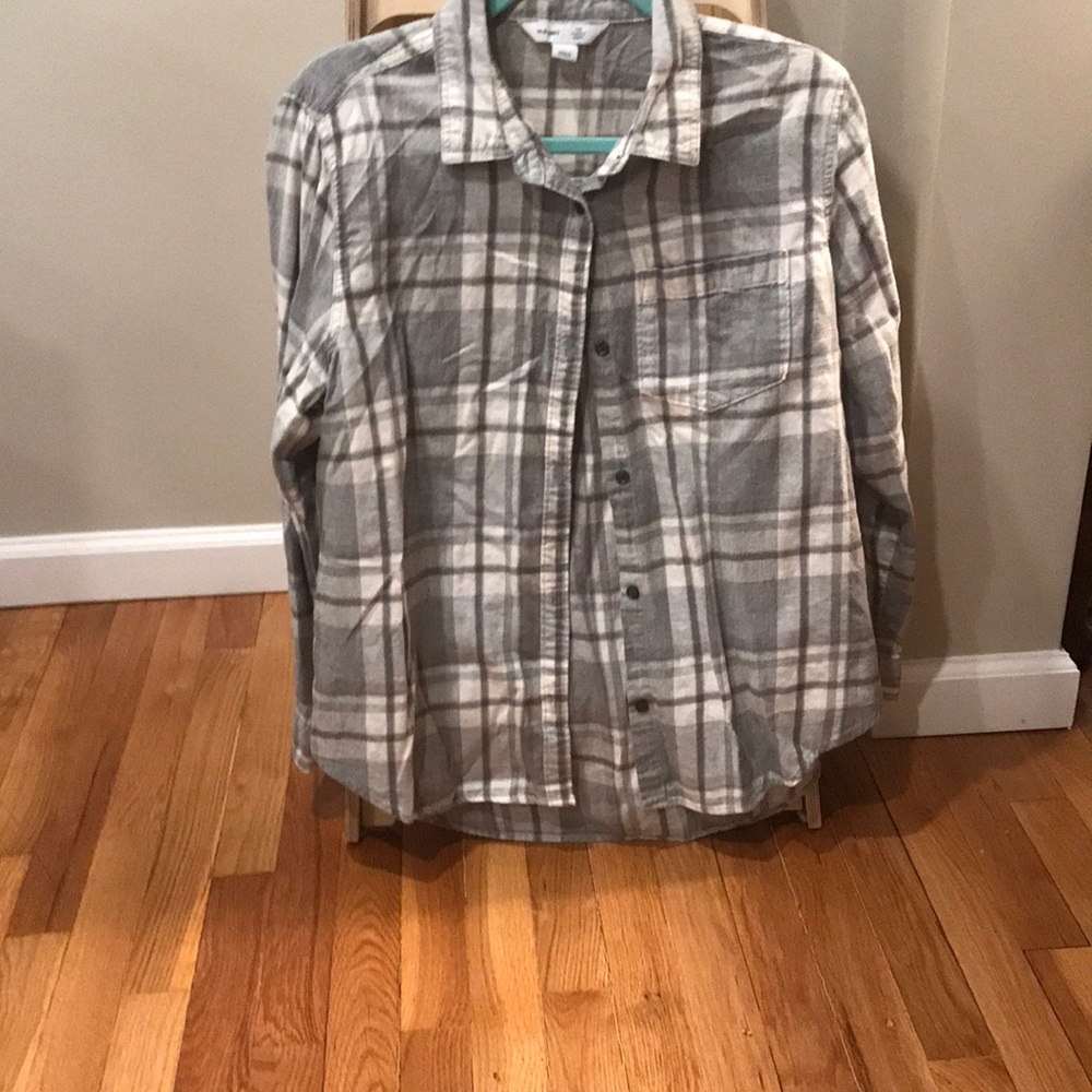Old Navy gray flannel shirt size XL LIKE NEW